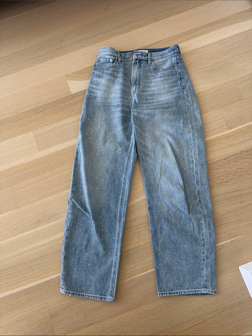 pistola Light Blue Speckled Straight-Leg Jeans